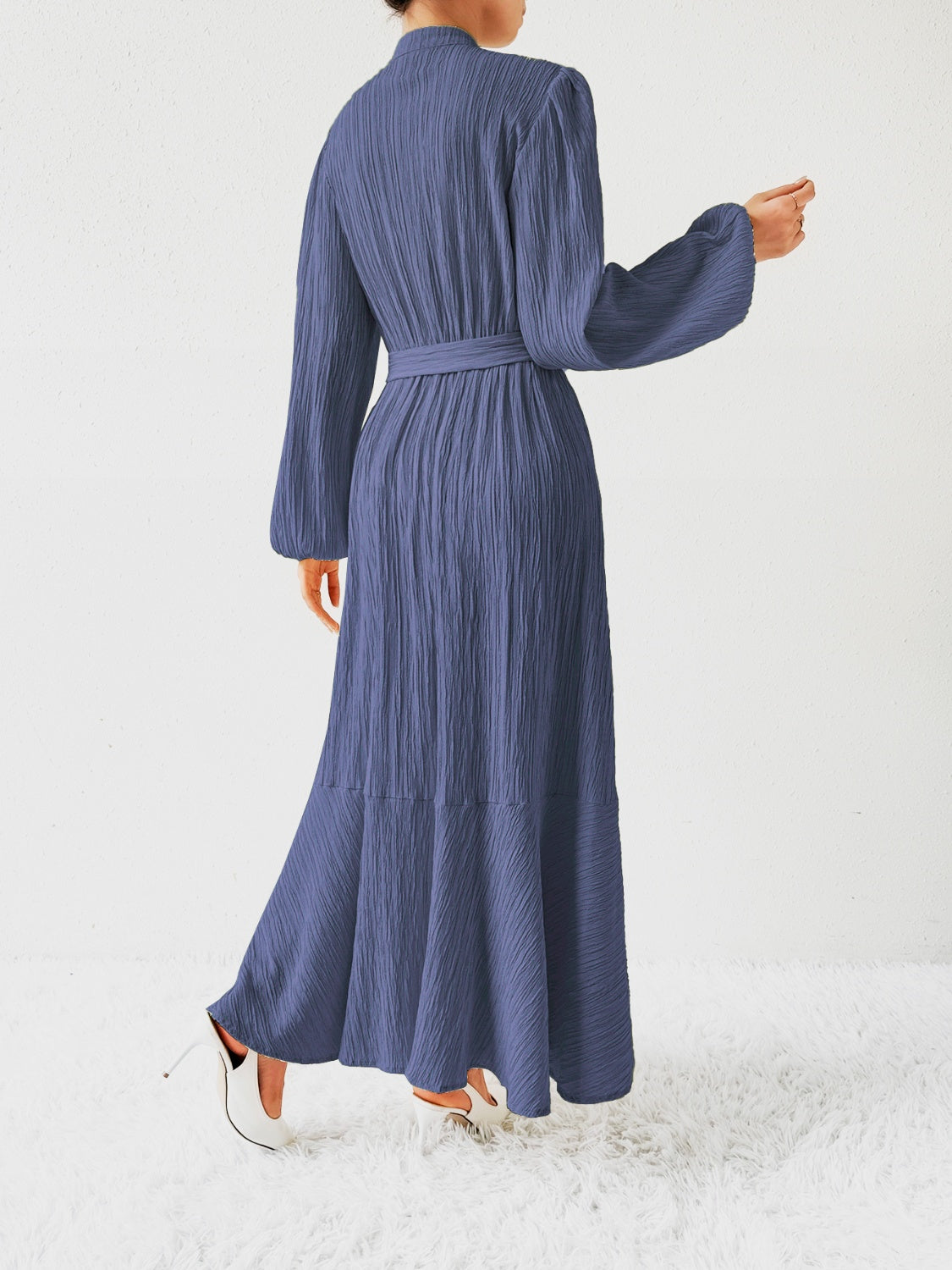 Honey Tie Waist Long Sleeve Dress