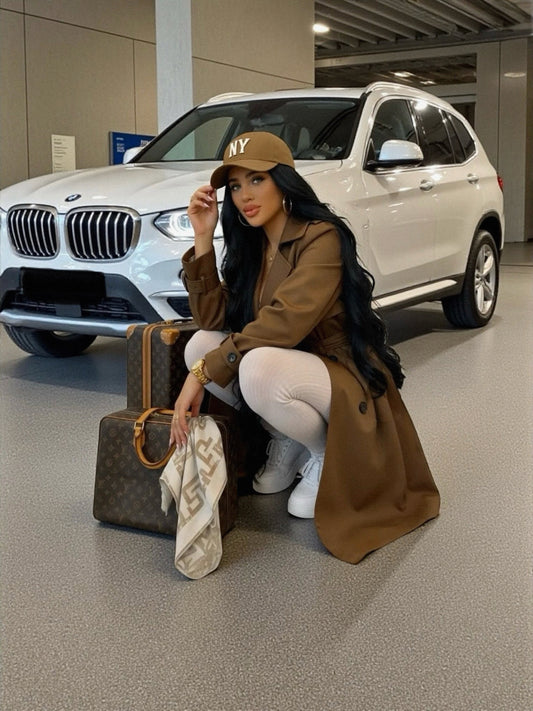 Lapel Collar Long Sleeve Coat