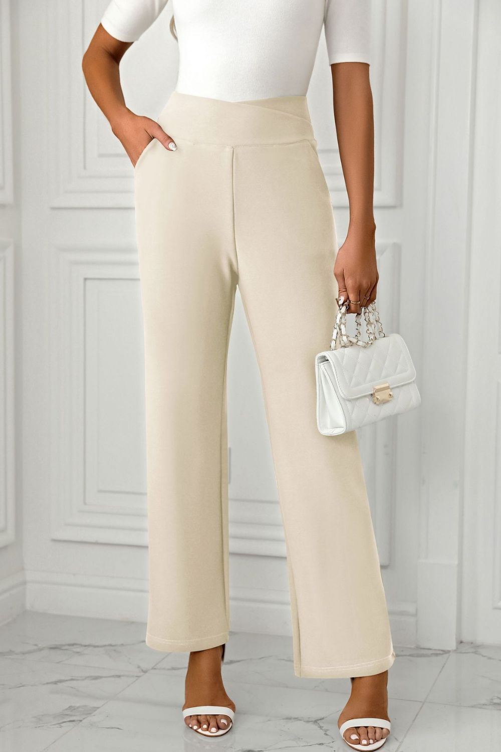 High Waist Pants with Pockets