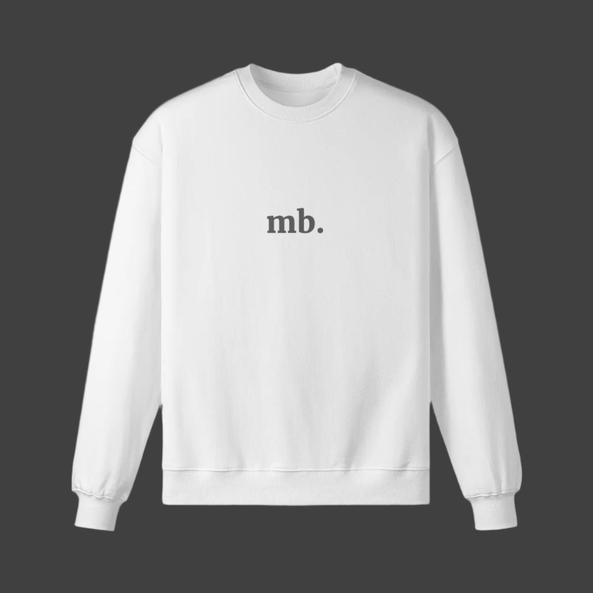 mercy boutique - mb. brand logo crewneck