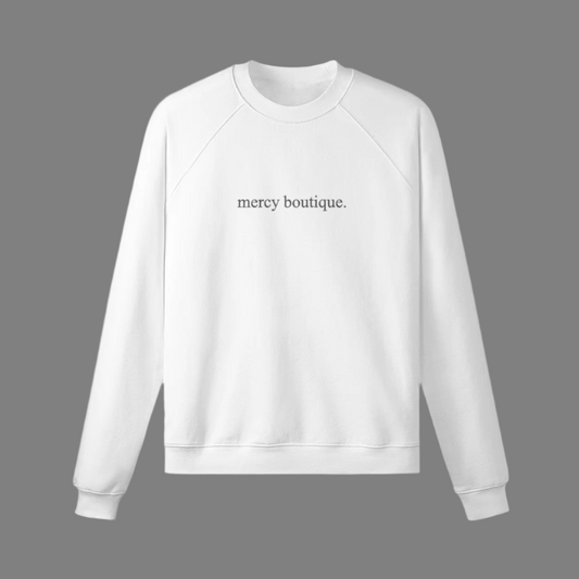 mercy boutique. embroidered crewneck