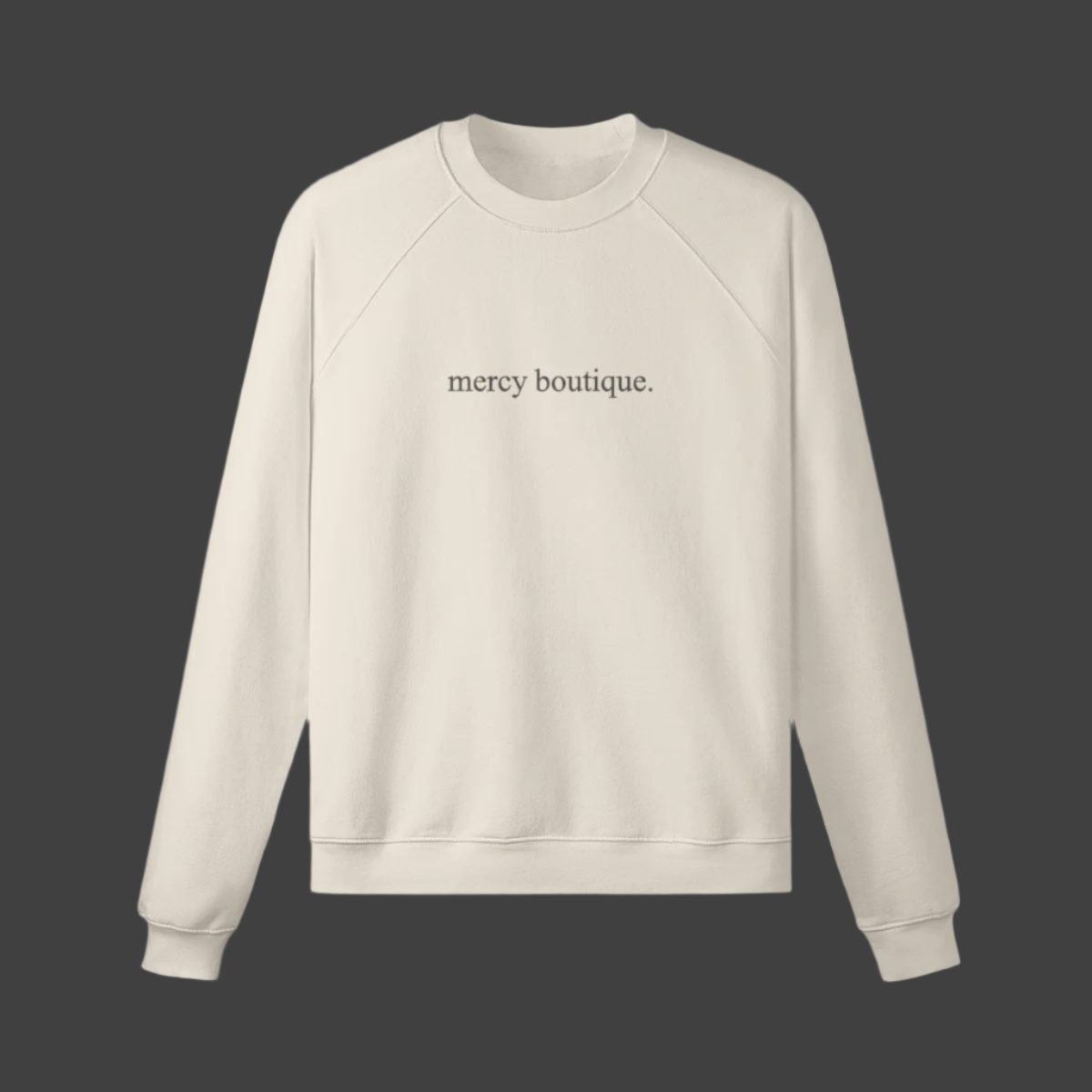 mercy boutique. embroidered crewneck