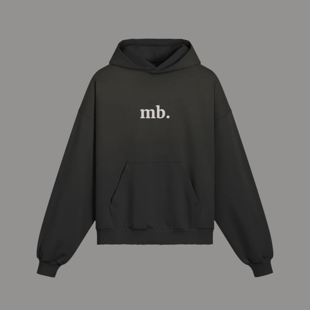 mb. black hoodie